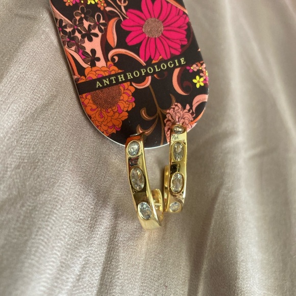 NWT Stone Huggie hoop earrings - Picture 5 of 6